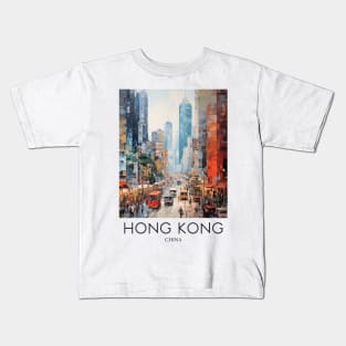 An Impressionist Painting of Hong Kong - China Kids T-Shirt